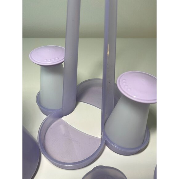 Vintage Tupperware Lilac Condiment Set With Carrier - Picture 6 of 6